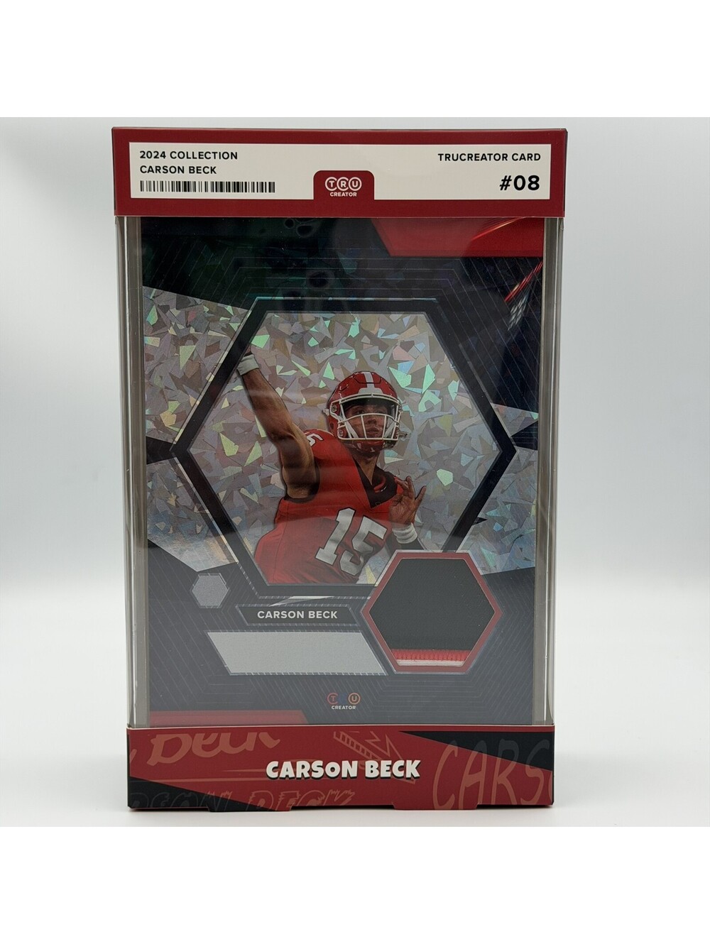 2024 TruCreator Carson Beck #08 Relic Patch Card Georgia Bulldogs Football
